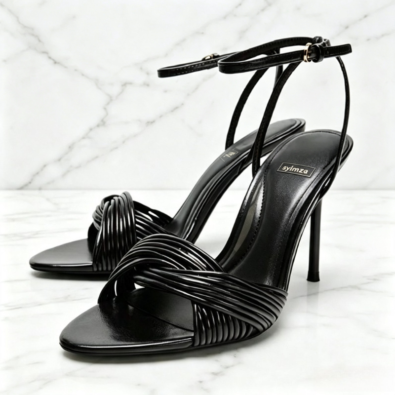 Women Shoes Luxury Brand - Sandal Stiletto Tali Depan Model Crossover