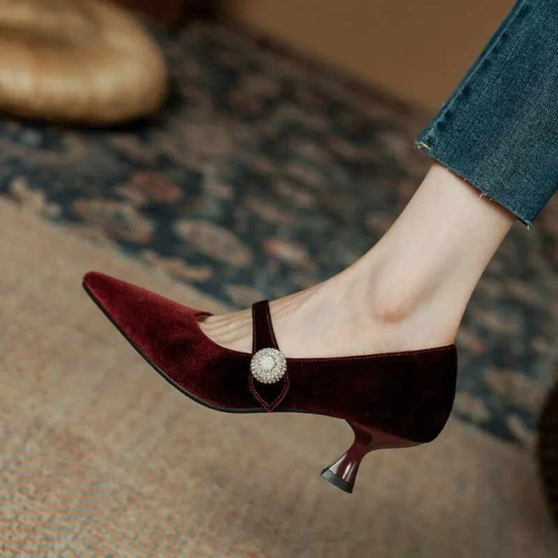 Women'S Heels - Sepatu Mary Jane Wanita Vintage Berwarna
