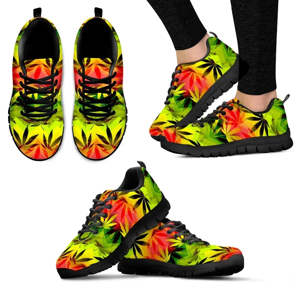 Women Shoes Luxury Brand - Sepatu Sneaker Wanita Desain Daun Ganja