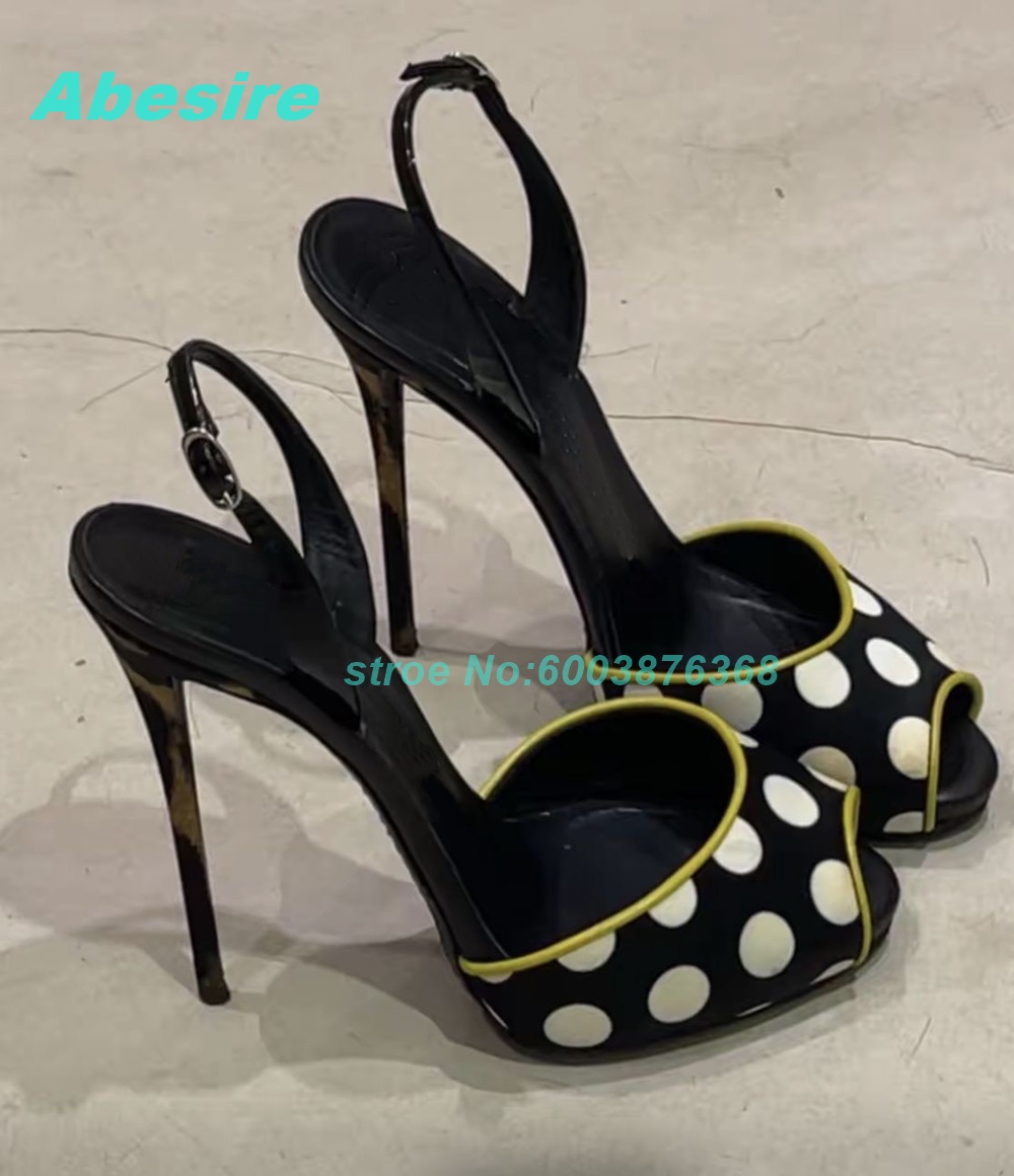 Sandal Dua Warna Polka Dot Pat - Women'S Shoes Y2K ulasan dan harga