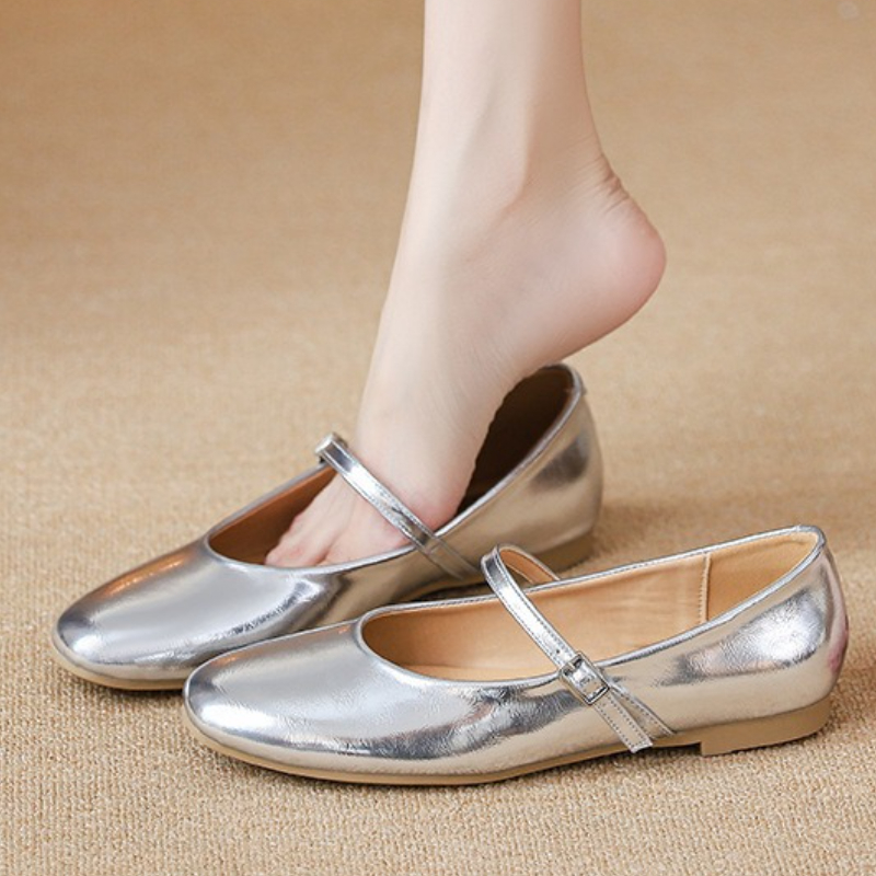 Sepatu Flat Balet Perak Sepatu - Women'S Heels ulasan dan harga