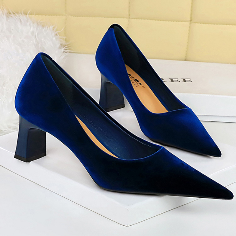 Sepatu Wanita New Glam Velvet  - Women'S Shoes Navy Blue ulasan dan harga