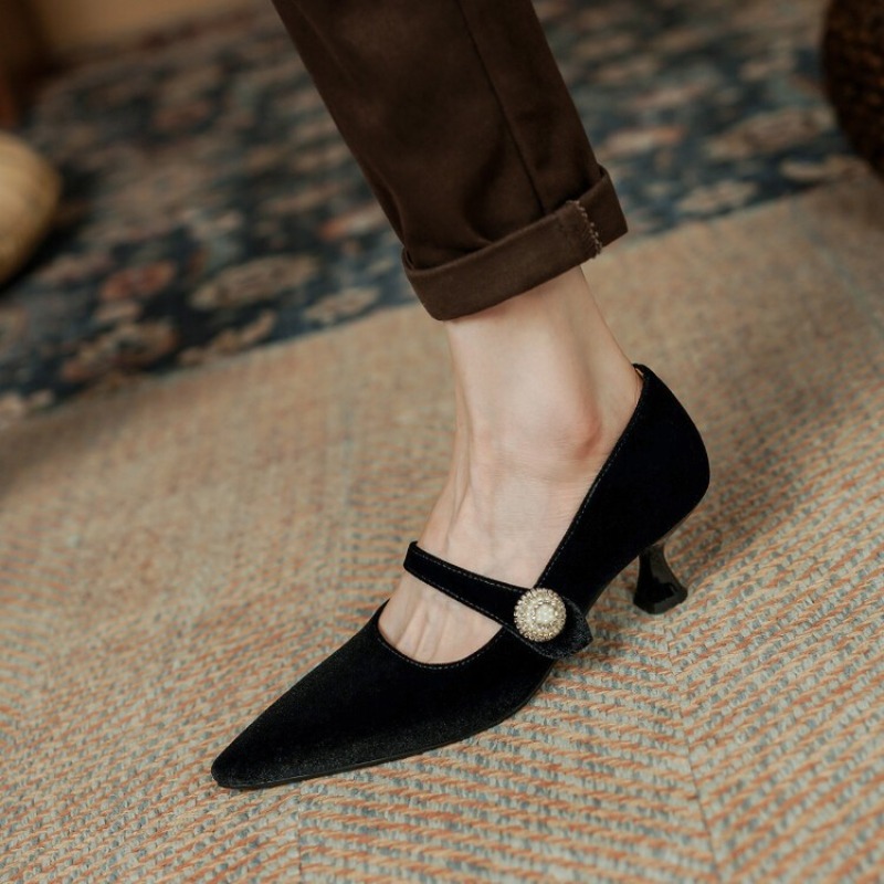 Sepatu Mary Jane Wanita Vintag - Women'S Heels ulasan dan harga