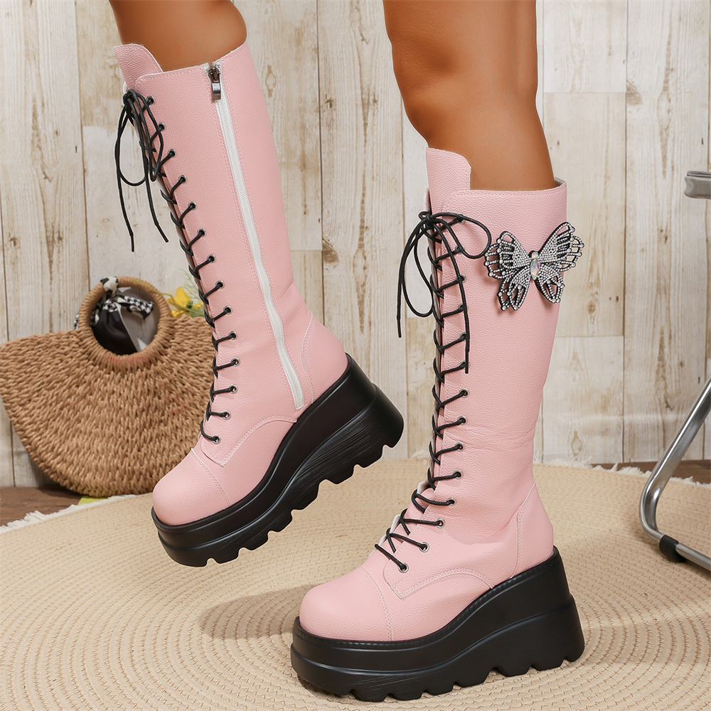 Sepatu Boots Setinggi Lutut Ku - Women'S Shoes Y2K ulasan dan harga