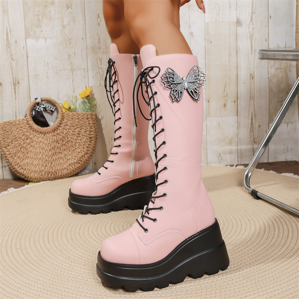 Sepatu Boots Setinggi Lutut Ku - Women'S Shoes Y2K ulasan dan harga