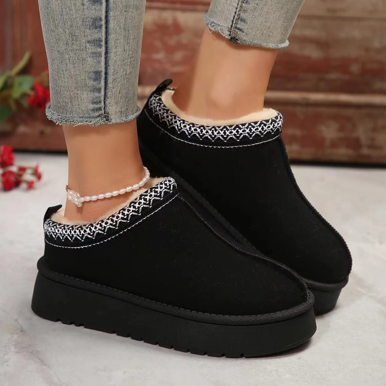Sepatu bot salju rumbai bulu w - Women Shoes Luxury Brand ulasan dan harga