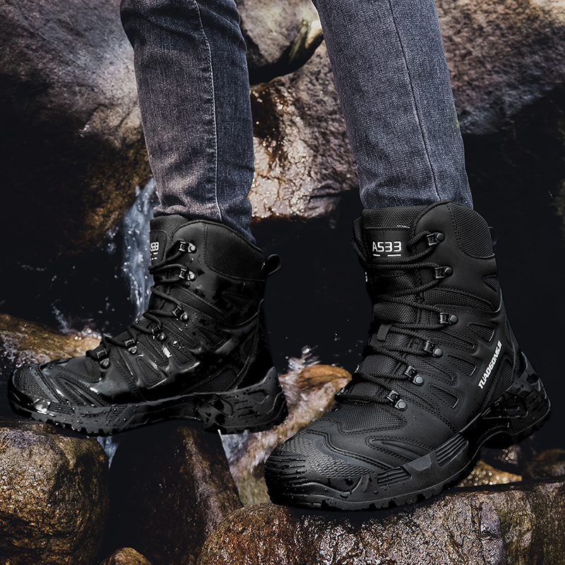 Sepatu Hiking Taktis Luar Ruan - Suede Ankle Boot ulasan dan harga