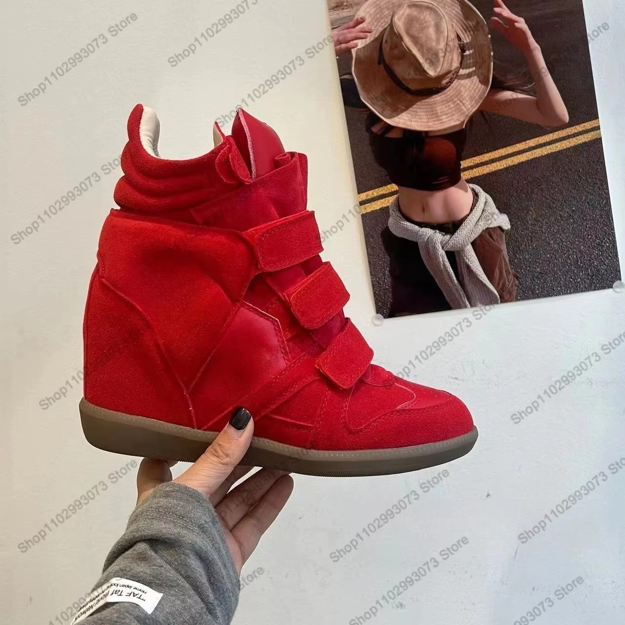 Sepatu Sneakers Wanita Hak Tin - Suede Ankle Boot ulasan dan harga