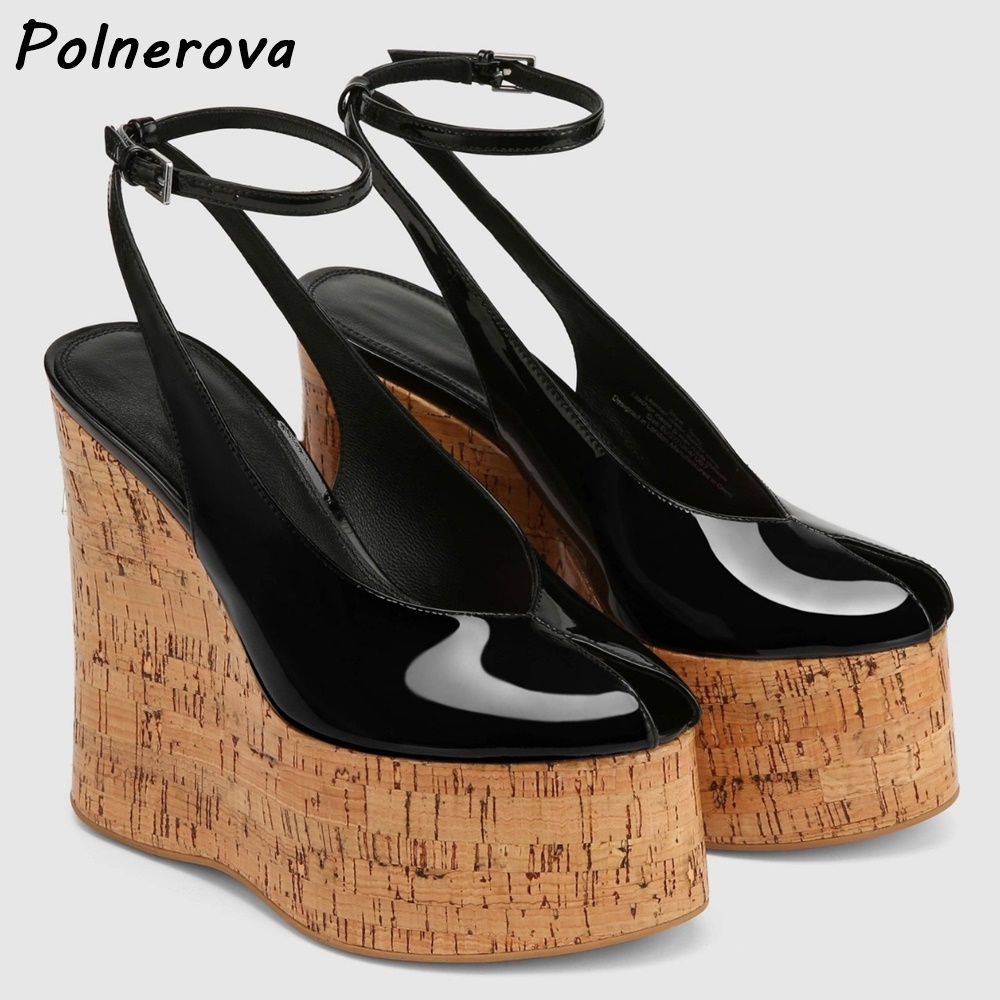 Sandal Platform Wedge Kulit Pa - Women'S Shoes Y2K ulasan dan harga
