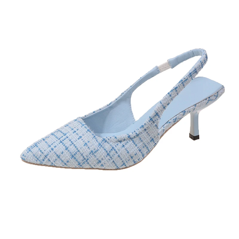 Sandal Hak Tinggi Runcing Biru - Women'S Shoes Navy Blue ulasan dan harga